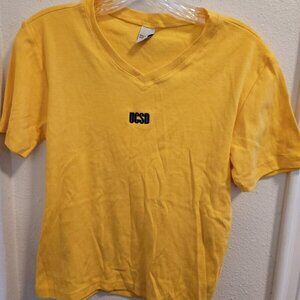 UC San Diego (UCSD) Short Sleeve V-neck Women's Tee T-Shirt XL - Gold with Navy